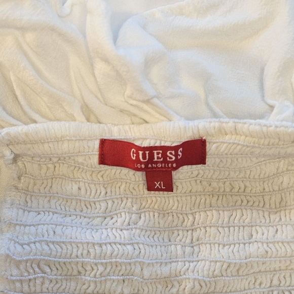 Guess White Ruffled Top - Picture 2 of 2